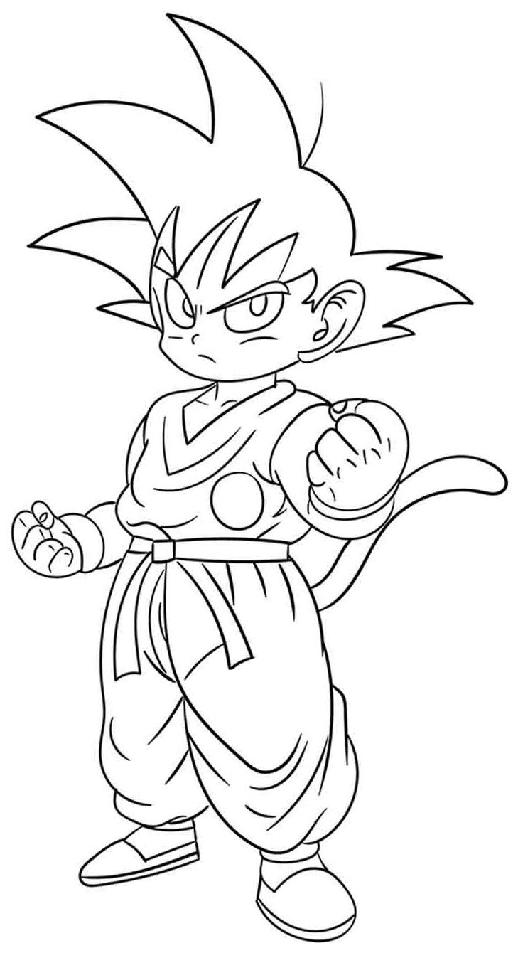 ▷ Dibujos de Goku para colorear 