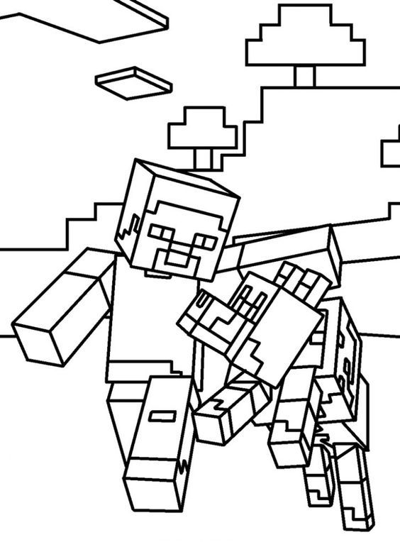 ▷ Dibujos de Minecraft para colorear 