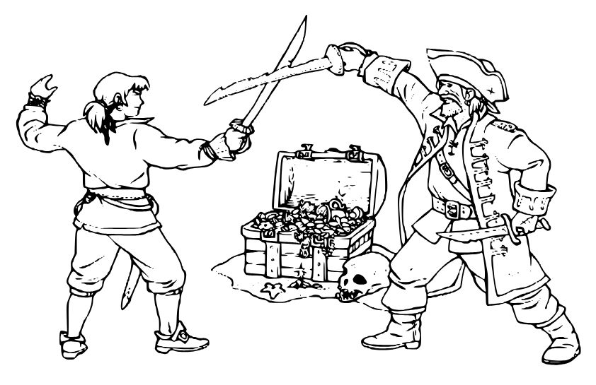 piratas para colorear 4