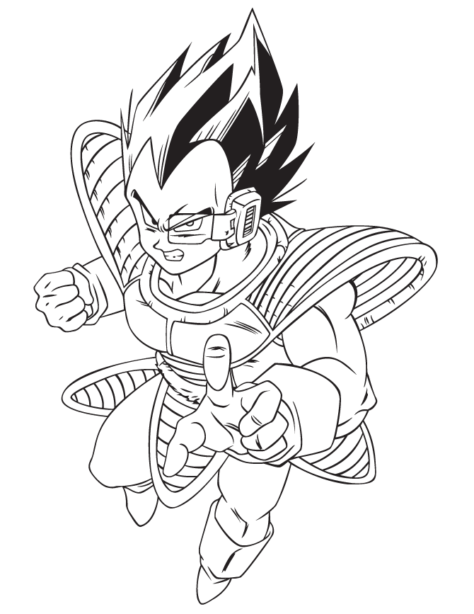 vegeta para colorear 4