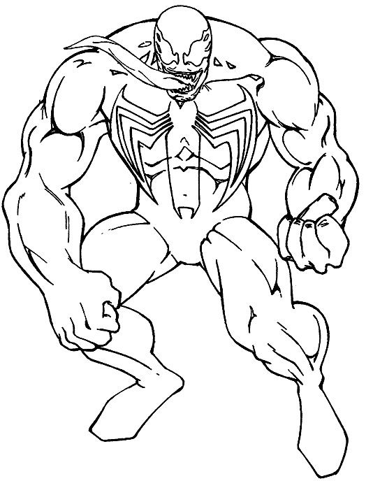  ▷ Dibujos de Venom para colorear